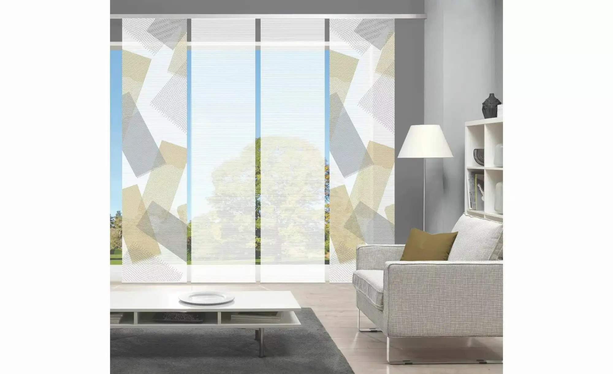 VISION S Schiebevorhang   ¦ gold ¦ Synthetik ¦ Maße (cm): B: 60 H: 260 Gard günstig online kaufen