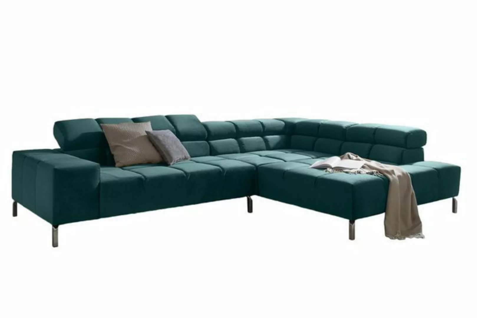 KAWOLA Ecksofa NELSON, Sofa Velvet versch. Ausführungen und versch. Farben günstig online kaufen