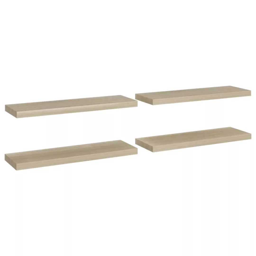 Schweberegale 4 Stk. Eiche-optik 80x23,5x3,8 Cm Mdf günstig online kaufen