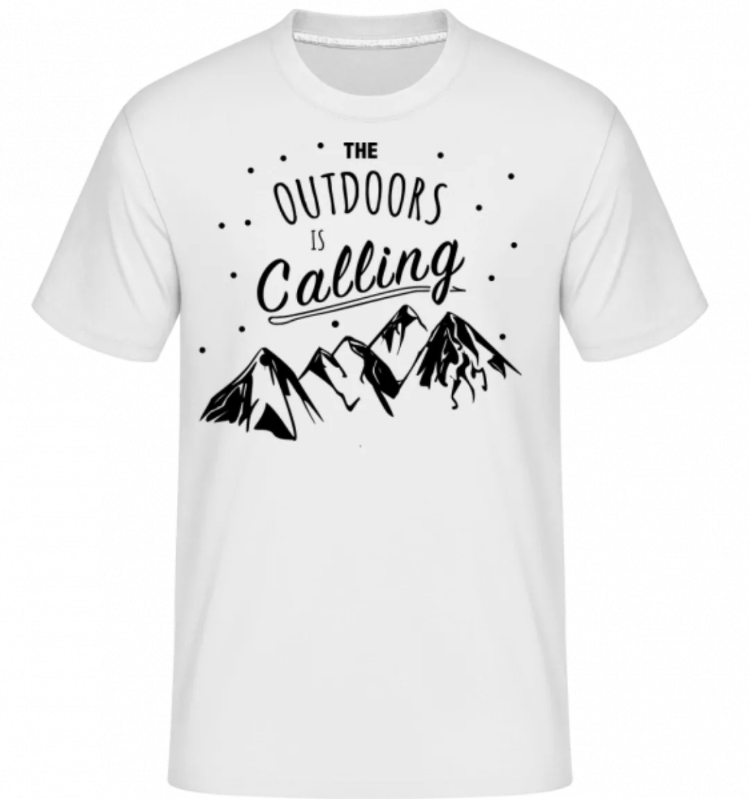 The Outdoors Is Calling · Shirtinator Männer T-Shirt günstig online kaufen