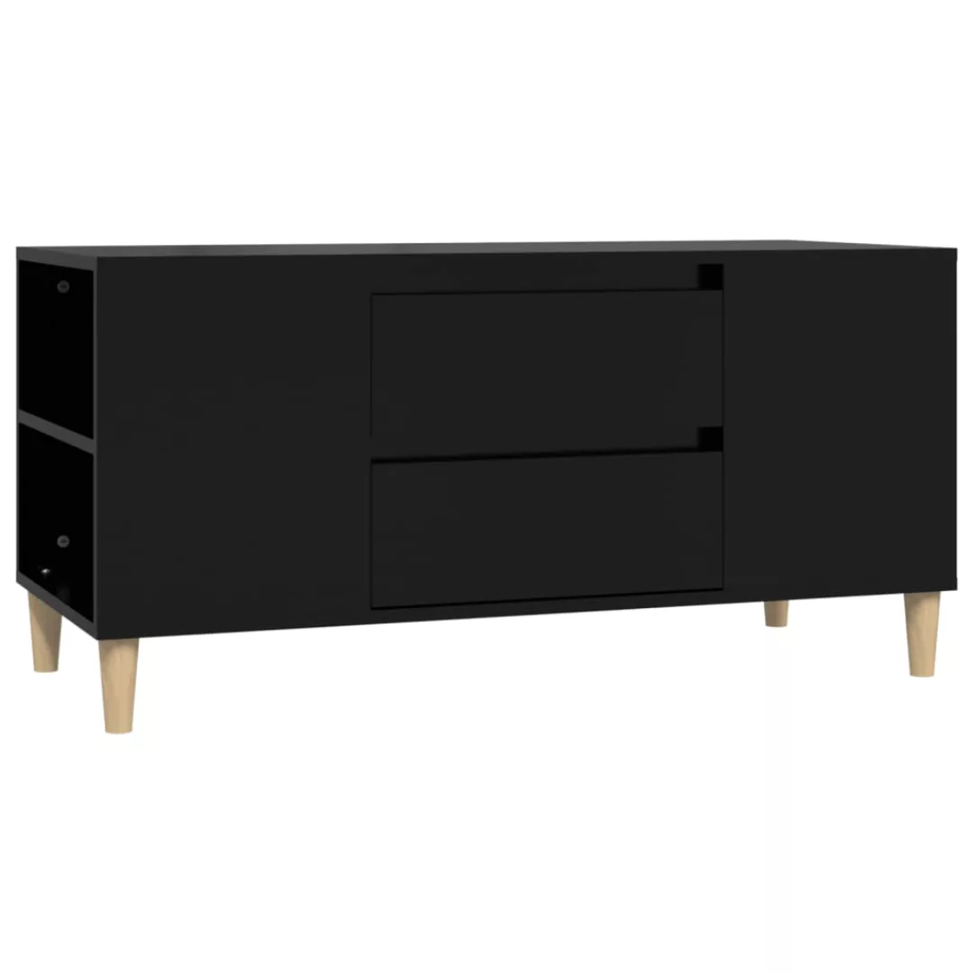 vidaXL TV-Schrank TV-Schrank Schwarz 102x44,5x50 cm Holzwerkstoff TV-Lowboa günstig online kaufen