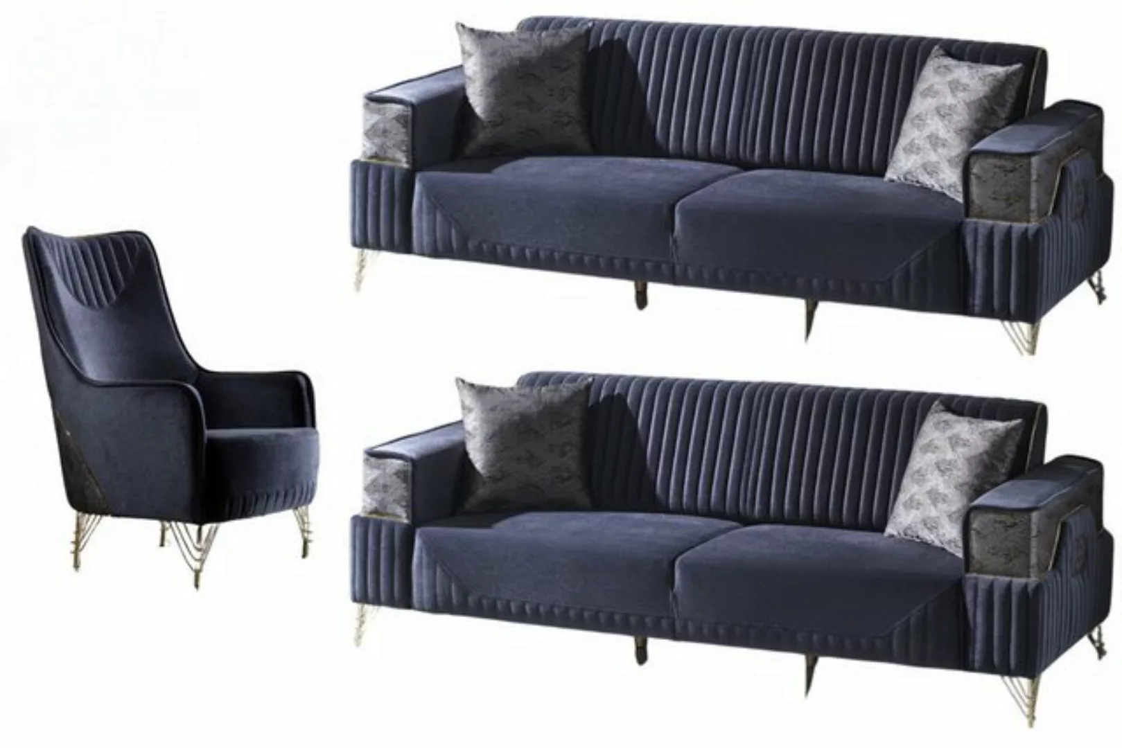 Villa Möbel Sofa Hamburg, 1 Stk. 3-Sitzer, Hand Made Quality, pflegeleichte günstig online kaufen