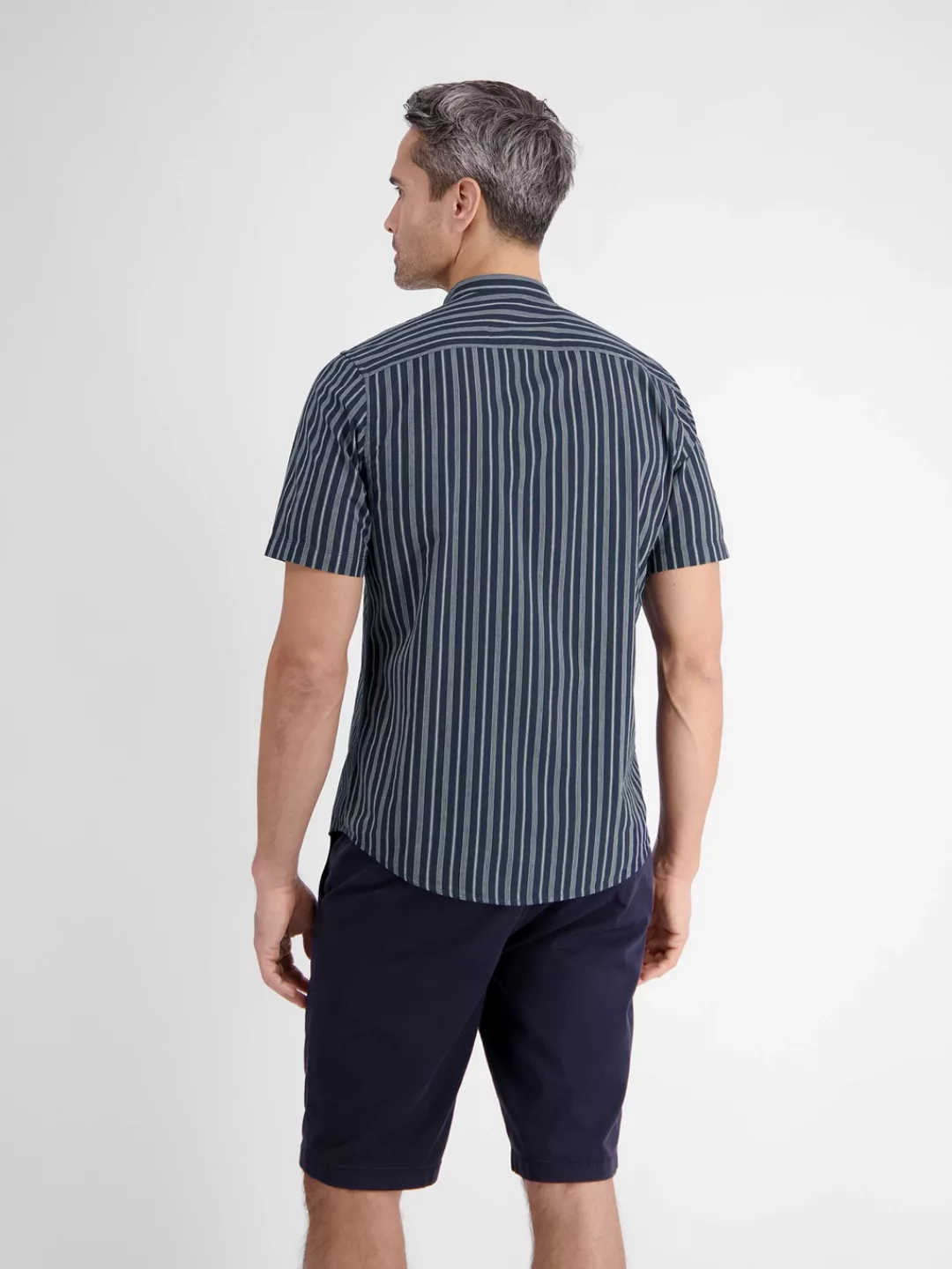 LERROS Kurzarmhemd "LERROS Gestreiftes Hemd mit Stehkragen" günstig online kaufen