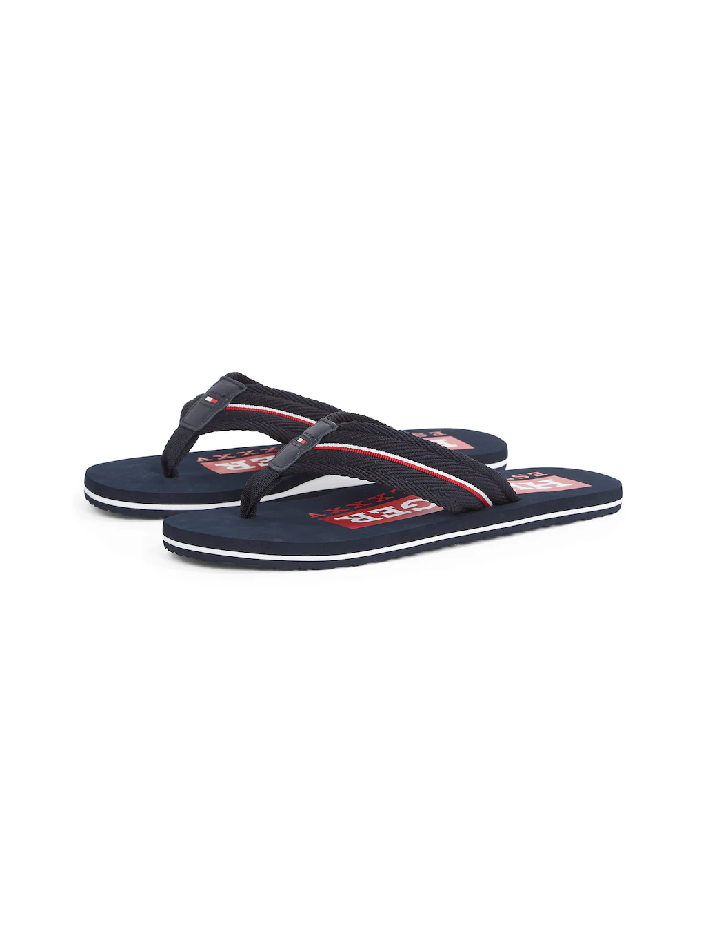 Tommy Hilfiger Zehentrenner "CORPORATE HILFIGER BEACH SANDAL", Dianette, So günstig online kaufen