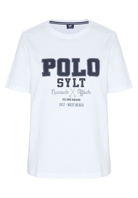 Polo Sylt Print-Shirt mit Pigment-Print im Label-Stil günstig online kaufen