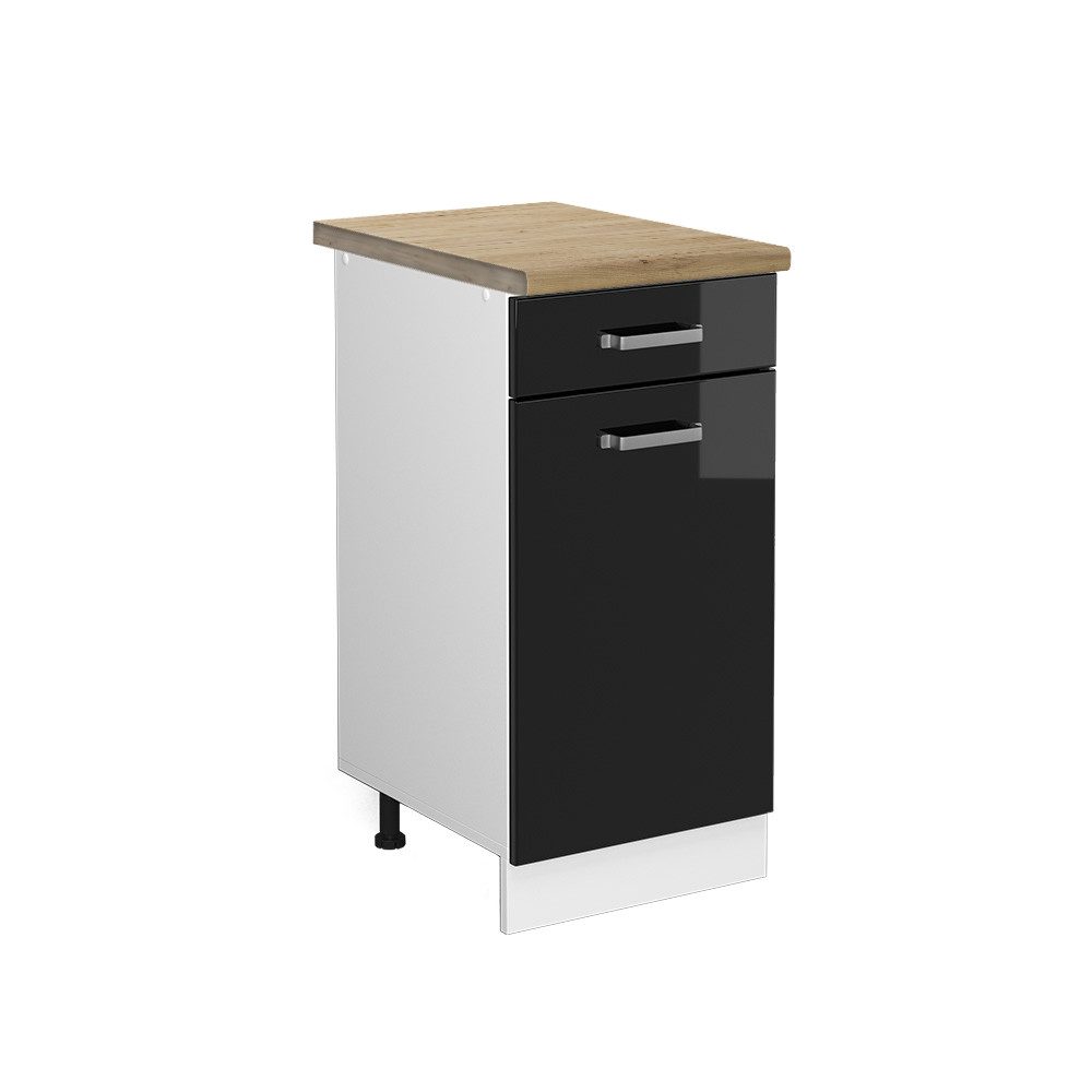 Vicco Unterschrank R-Line, Schwarz Hochglanz/Weiß, 40 günstig online kaufen