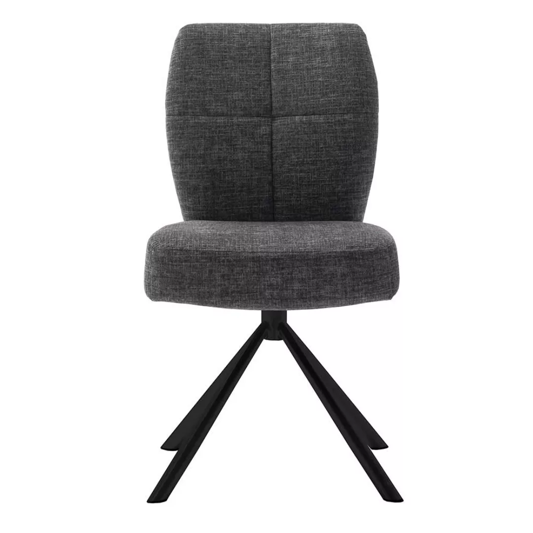 Drehbare Esstisch Stühle in Anthrazit Metallgestell (2er Set) günstig online kaufen