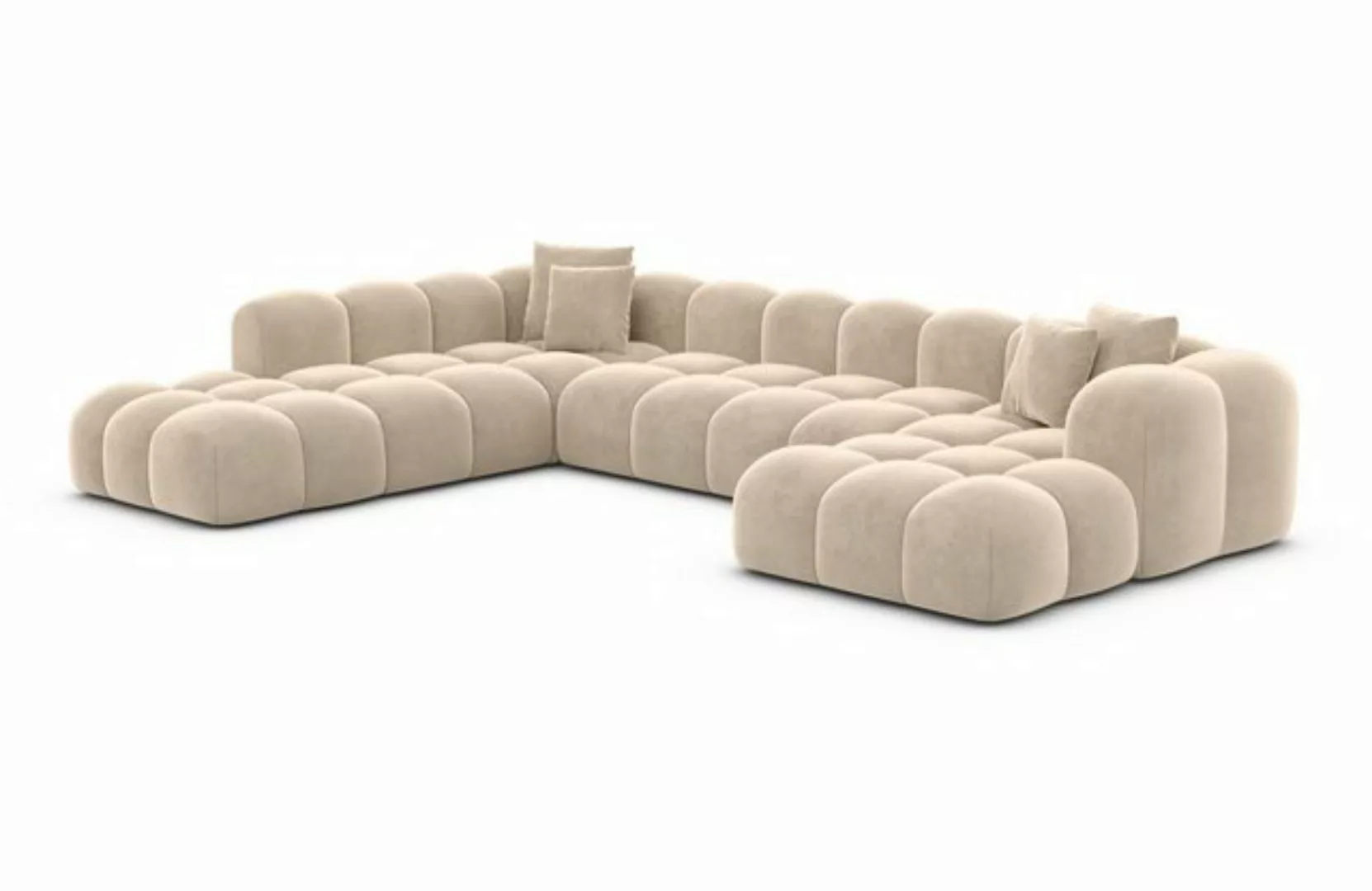 Sofa Dreams Wohnlandschaft Polster Stoffsofa Modern Ottomane Couch Samtstof günstig online kaufen