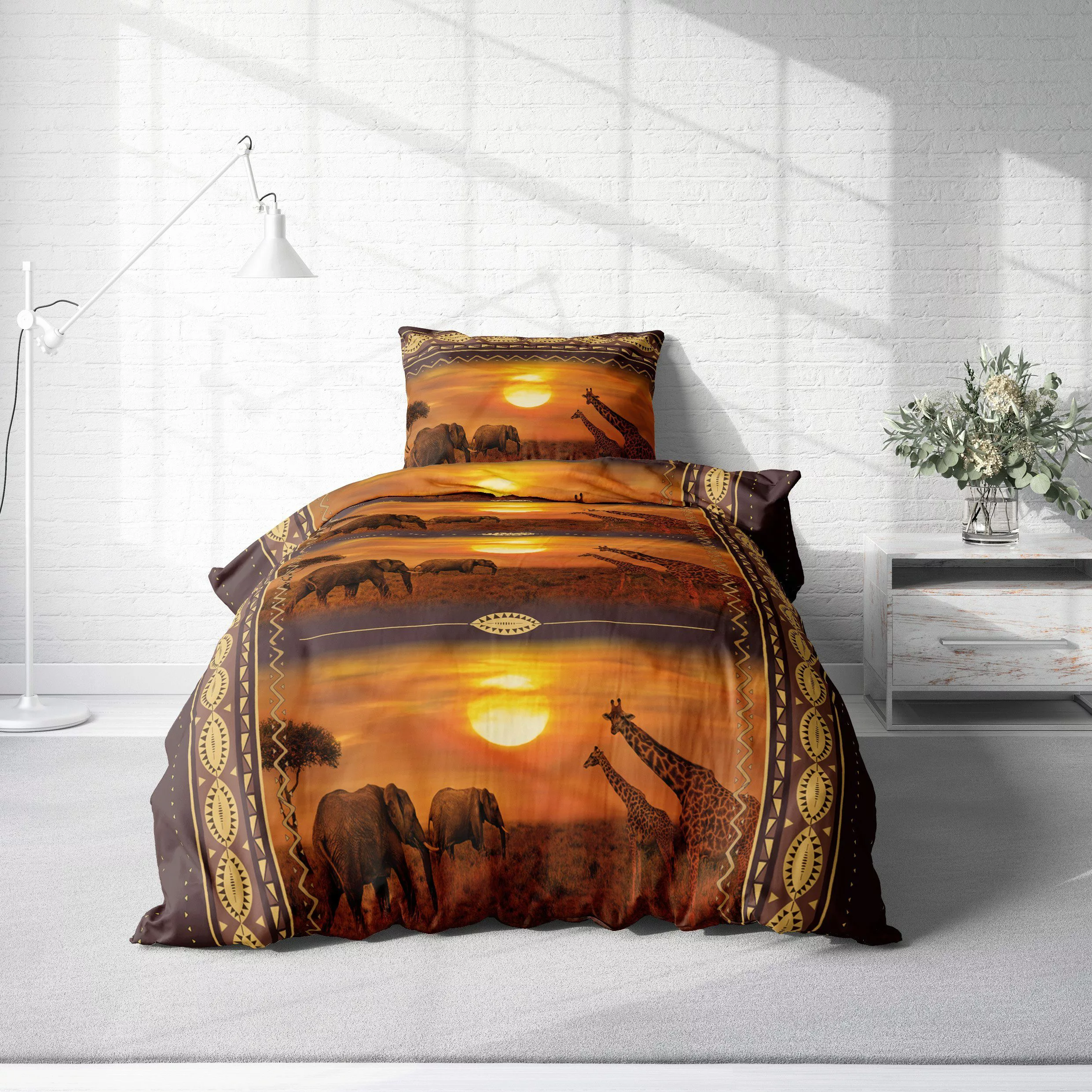 One Home Bettwäsche Afrika Savanne, Mikrofaser, günstig online kaufen