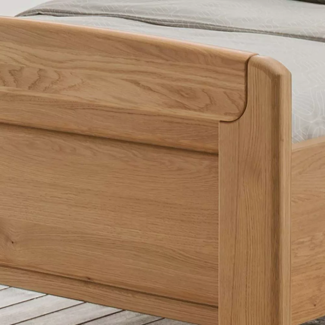 Doppelbett aus Eiche teilmassiv 180x190 cm günstig online kaufen
