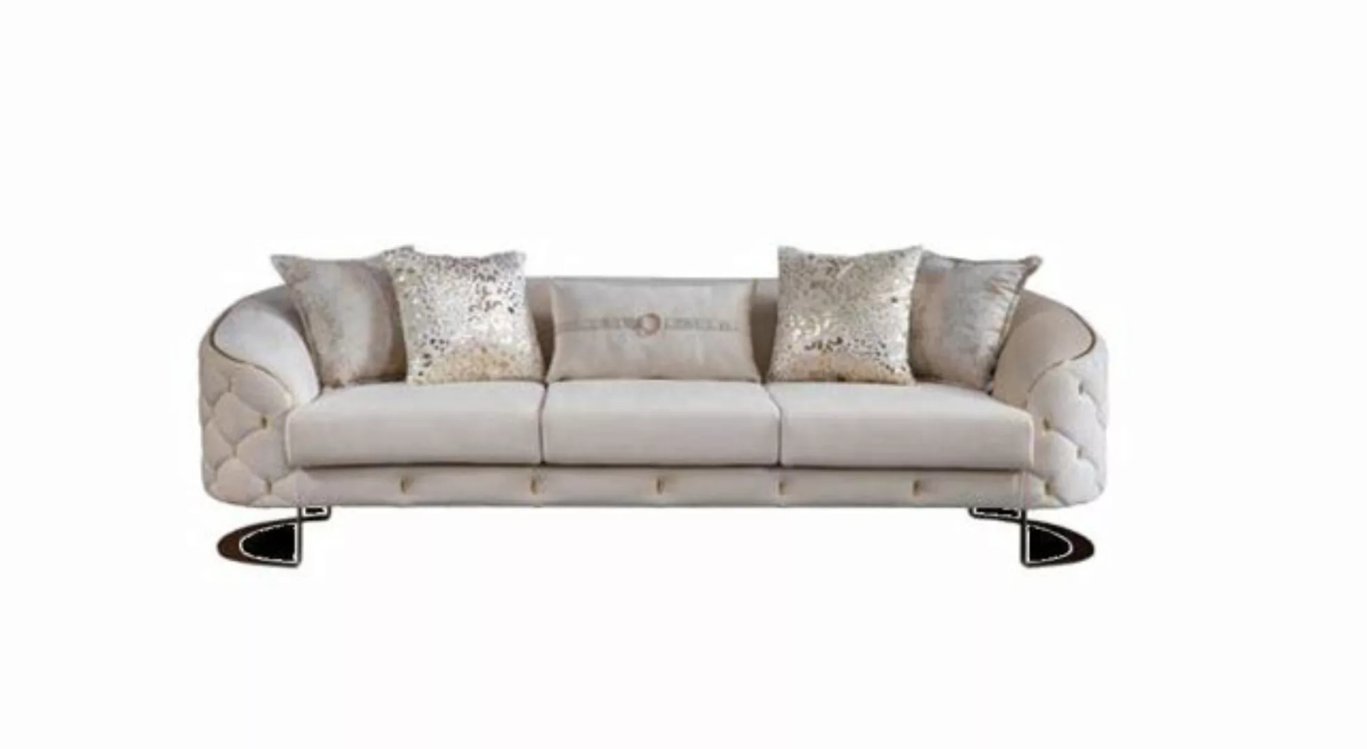 JVmoebel Sofa Weiße Chesterfield Couch 3-Sitzer luxus Möbel Polster Neu, Ma günstig online kaufen