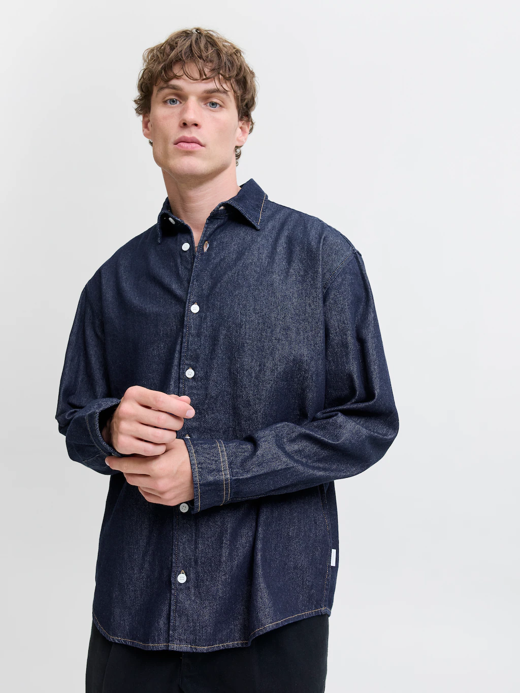 Jack & Jones Herren Freizeit Hemd JORNORREBRO DENIM SHIRT Comfort Fit günstig online kaufen