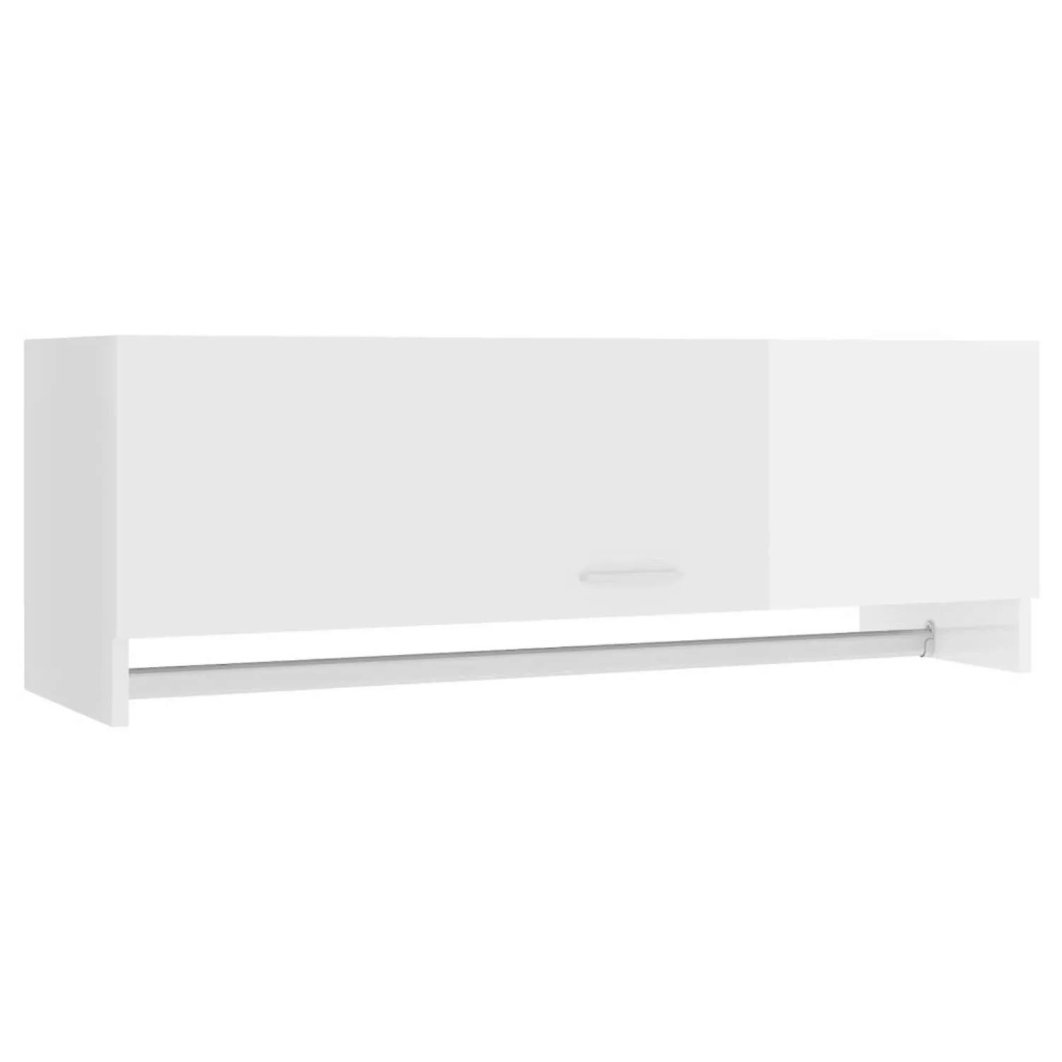 vidaXL Kleiderschrank Hochglanz-Weiß 100x32,5x35 cm Holzwerkstoff günstig online kaufen