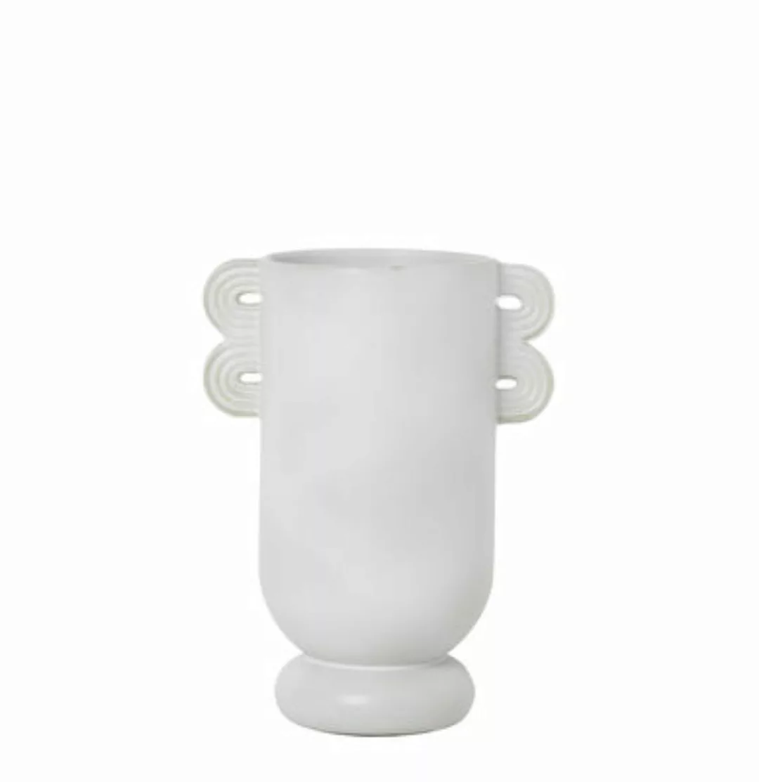 Vase Muses - Ania keramik weiß / L 19 cm x H 26 cm - Ferm Living - Weiß günstig online kaufen