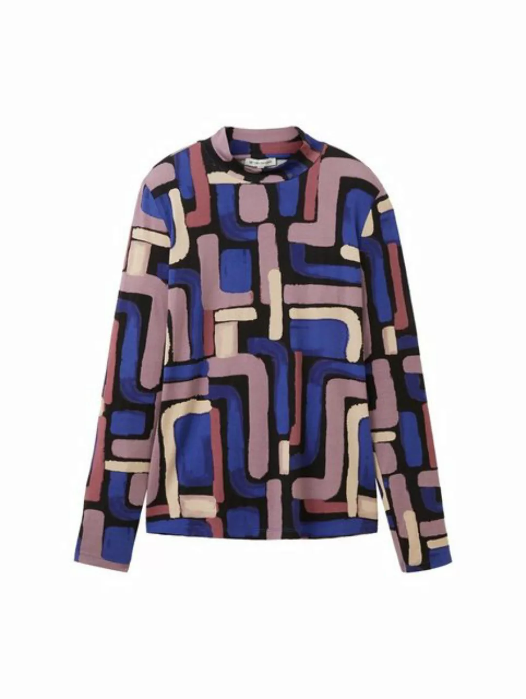 TOM TAILOR Stehkragenshirt mit Abstract-Design günstig online kaufen