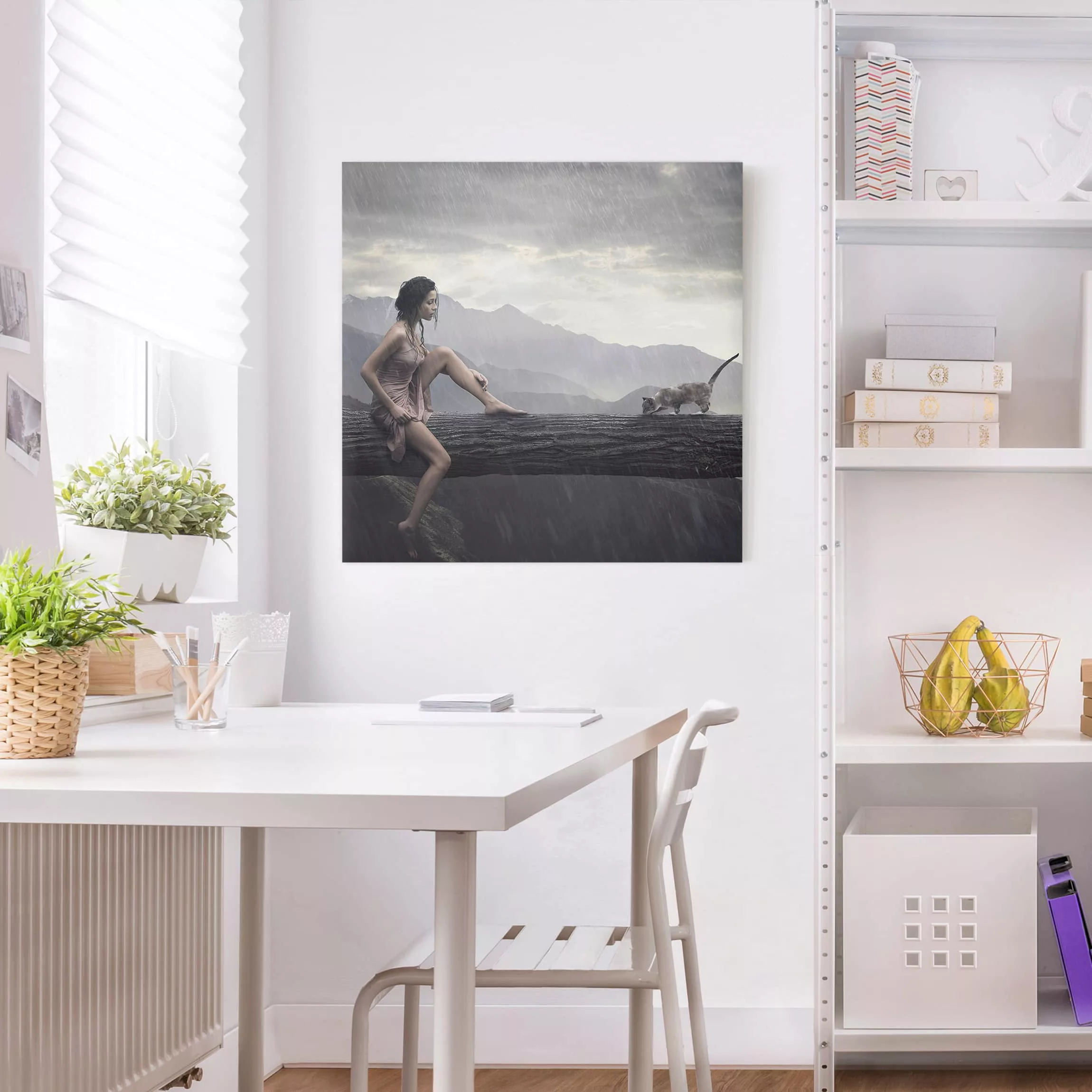 Leinwandbild Akt & Erotik - Quadrat Jane in the rain günstig online kaufen