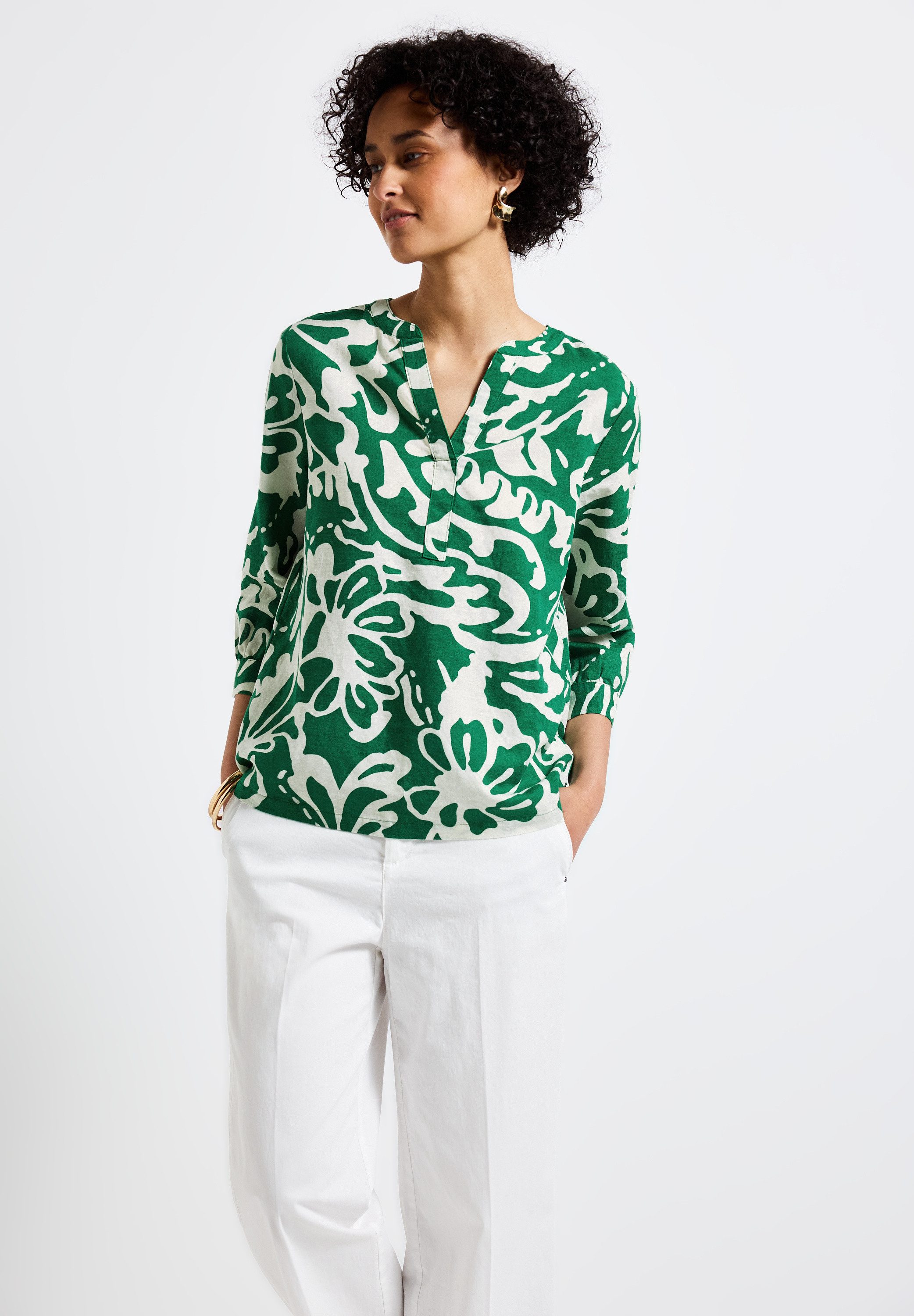 STREET ONE Klassische Bluse mit All-Over günstig online kaufen