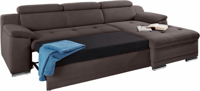 sit&more Ecksofa "Andiamo L-Form", wahlweise mit Bettfunktion, inklusive Ko günstig online kaufen