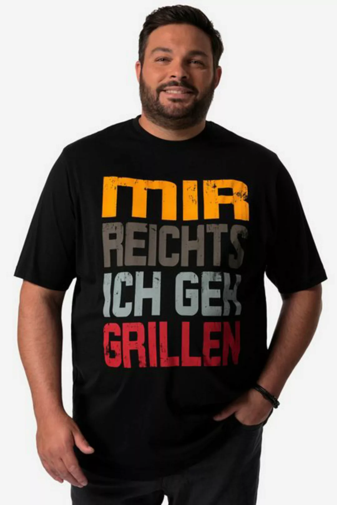 Men Plus T-Shirt Men+ T-Shirt Halbarm Grillen bis 8 XL günstig online kaufen