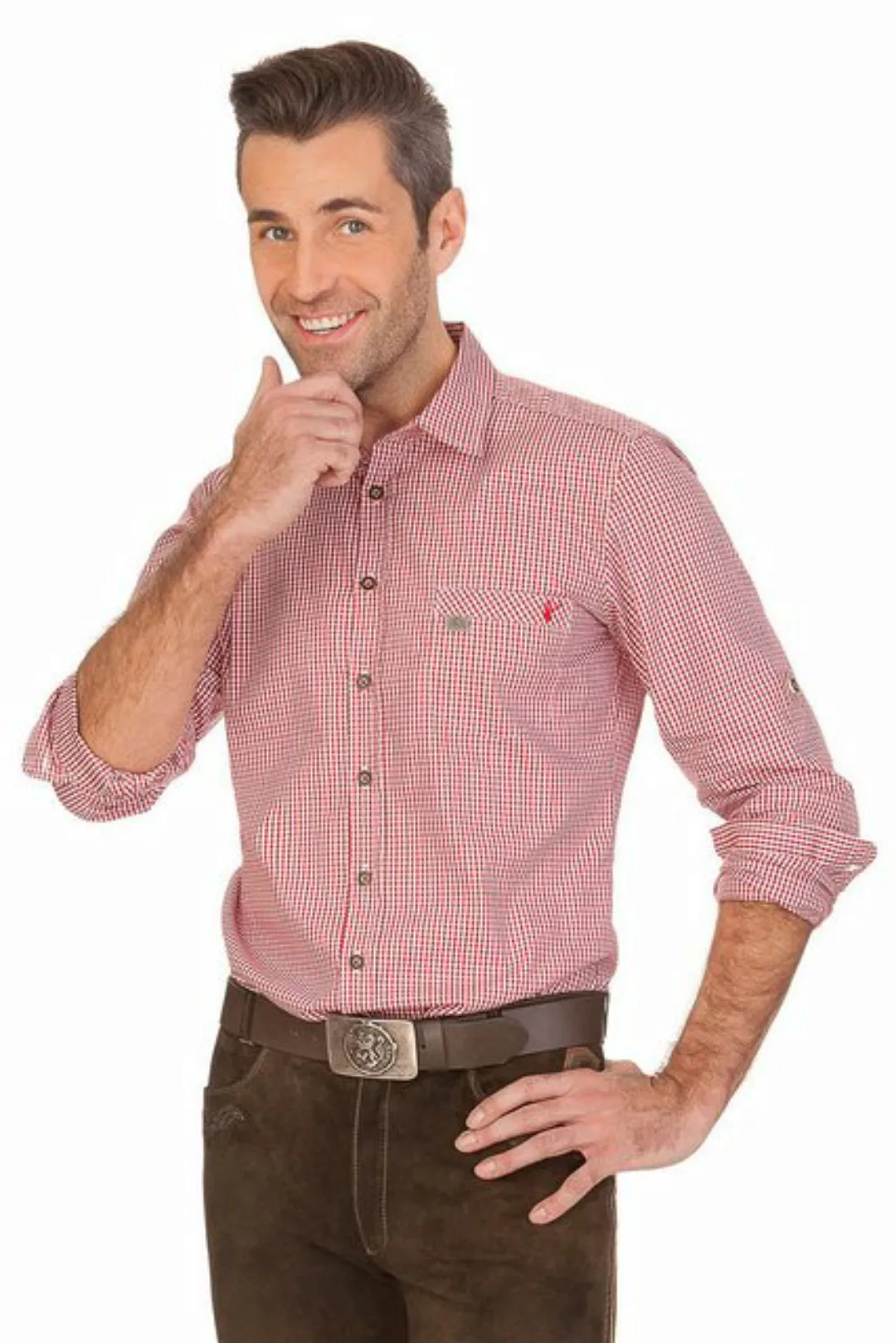 Spieth & Wensky Trachtenhemd Trachtenhemd - GRASDORF - aqua, rot günstig online kaufen