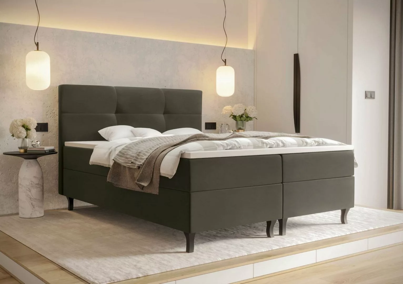 99rooms Boxspringbett Cora (Schlafzimmerbett, Bett), 140/160/180/200 x 200 günstig online kaufen