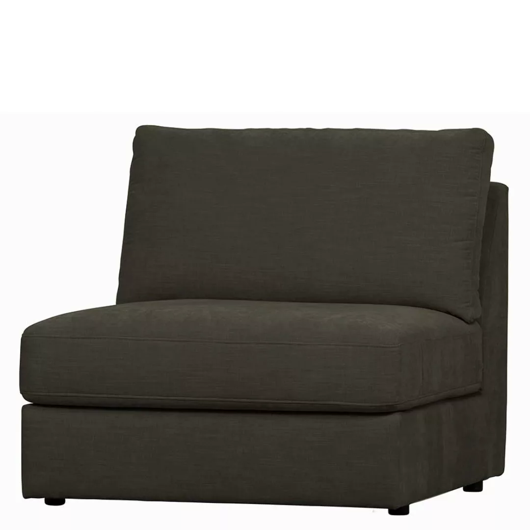 Einsitzer Element Sofa Anthrazit in modernem Design Rücken echt bezogen günstig online kaufen