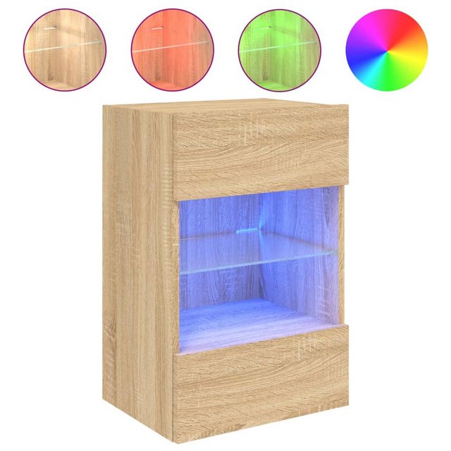 vidaXL TV-Schrank TV-Wandschrank mit LED-Leuchten Sonoma-Eiche 40x30x60,5 c günstig online kaufen