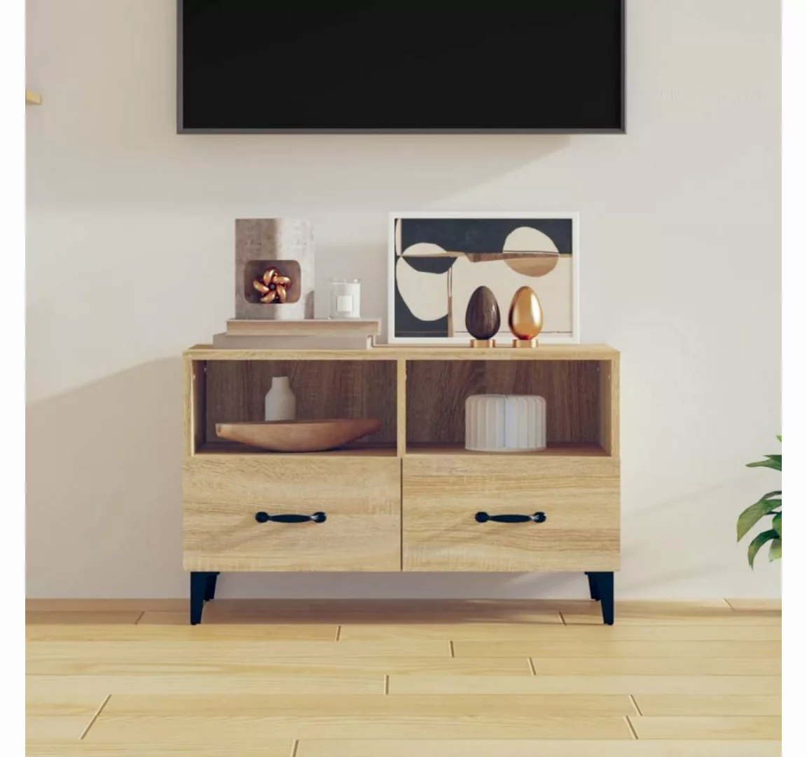 furnicato TV-Schrank Sonoma-Eiche 80x36x50 cm Holzwerkstoff günstig online kaufen