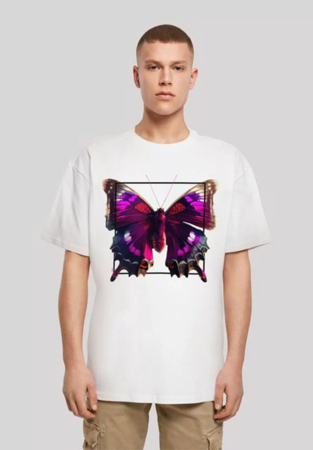 F4NT4STIC T-Shirt Pink Schmetterling OVERSIZE TEE Print günstig online kaufen