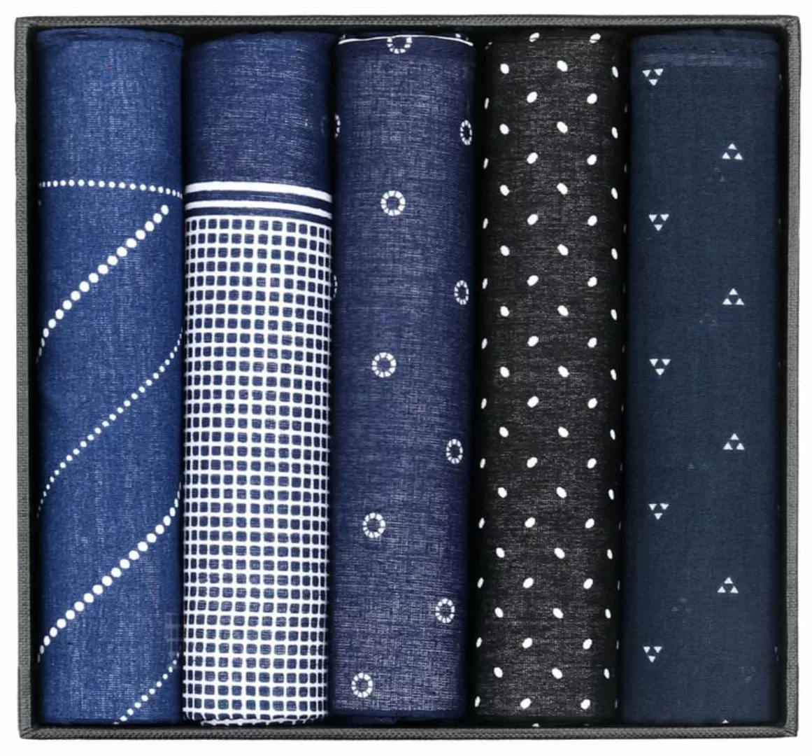 Suitable Taschentücher 5er-Pack Druck Dark Blue - günstig online kaufen