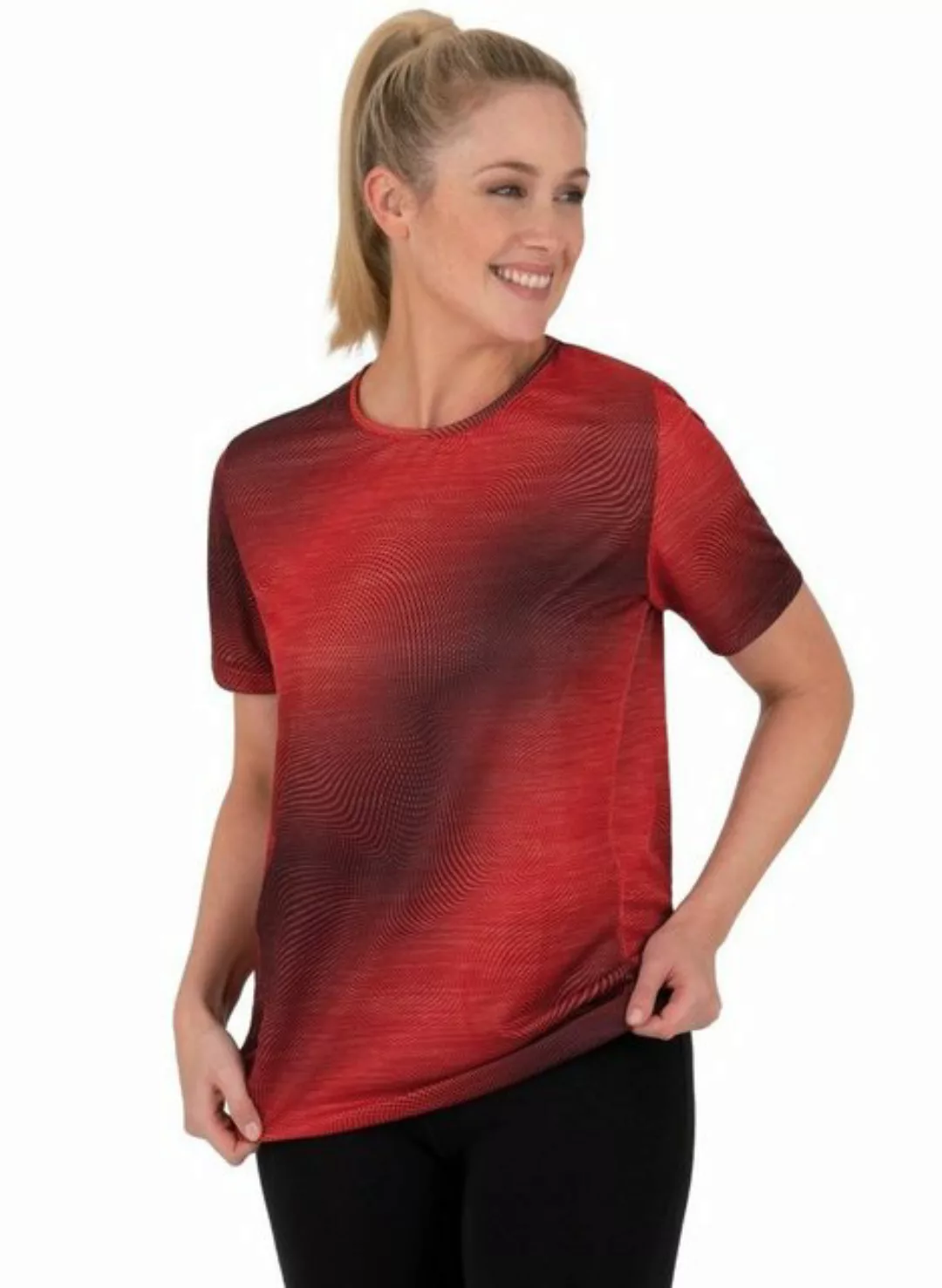 Trigema T-Shirt TRIGEMA COOLMAX® Sportshirt mit modischem Druck (1-tlg) günstig online kaufen