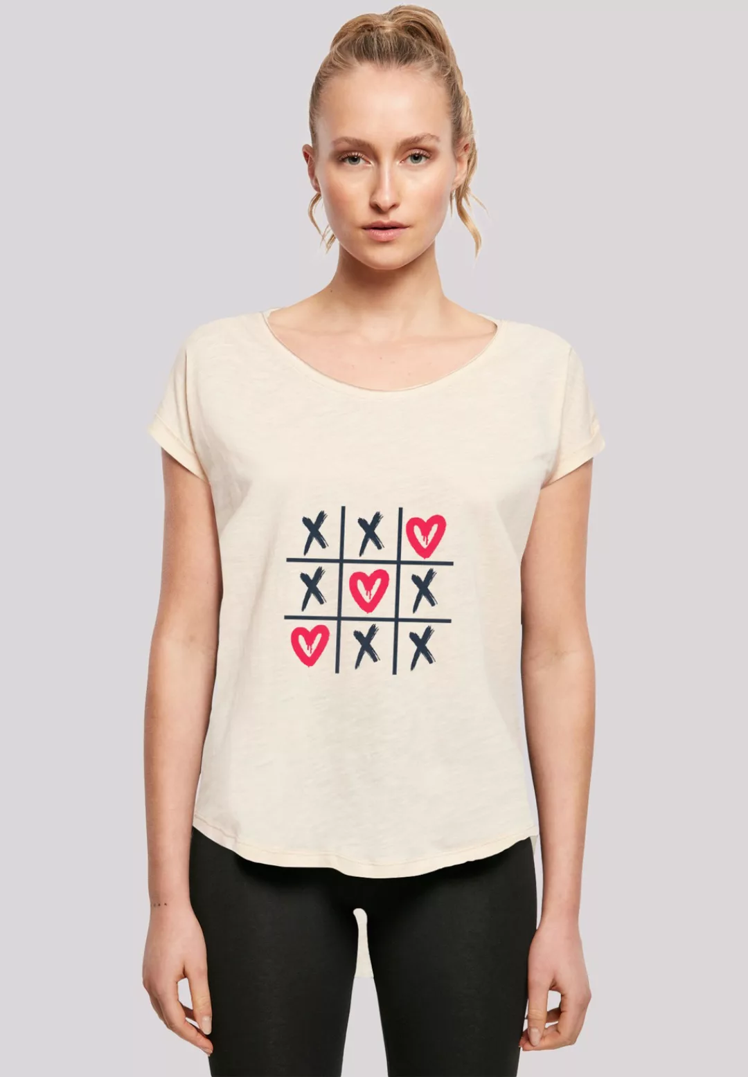 F4NT4STIC T-Shirt "Valentinstag Herz Tic Tac Toe", Premium Qualität günstig online kaufen