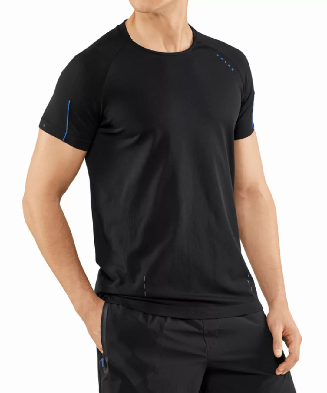 FALKE Active Herren T-Shirt Stehkragen, M-L, Schwarz, 38929-300002 günstig online kaufen