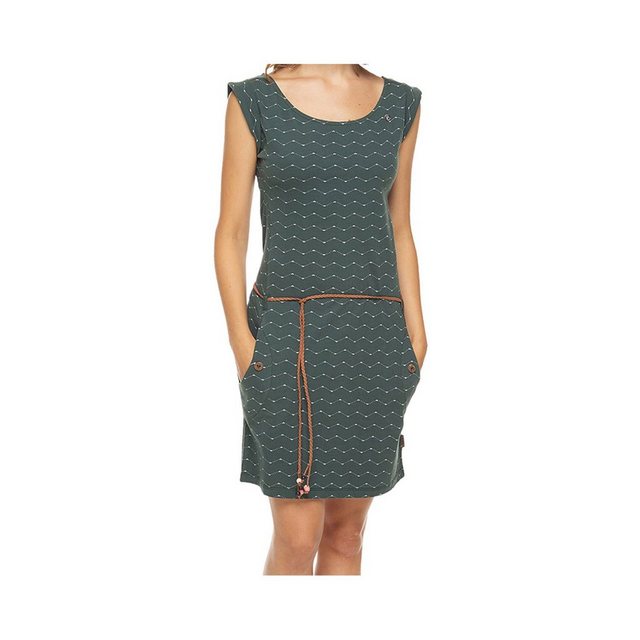 Ragwear Damen Kleid TAG ZIG ZAG 2211-20007 Dark Green 5021 Dunkelgrün günstig online kaufen