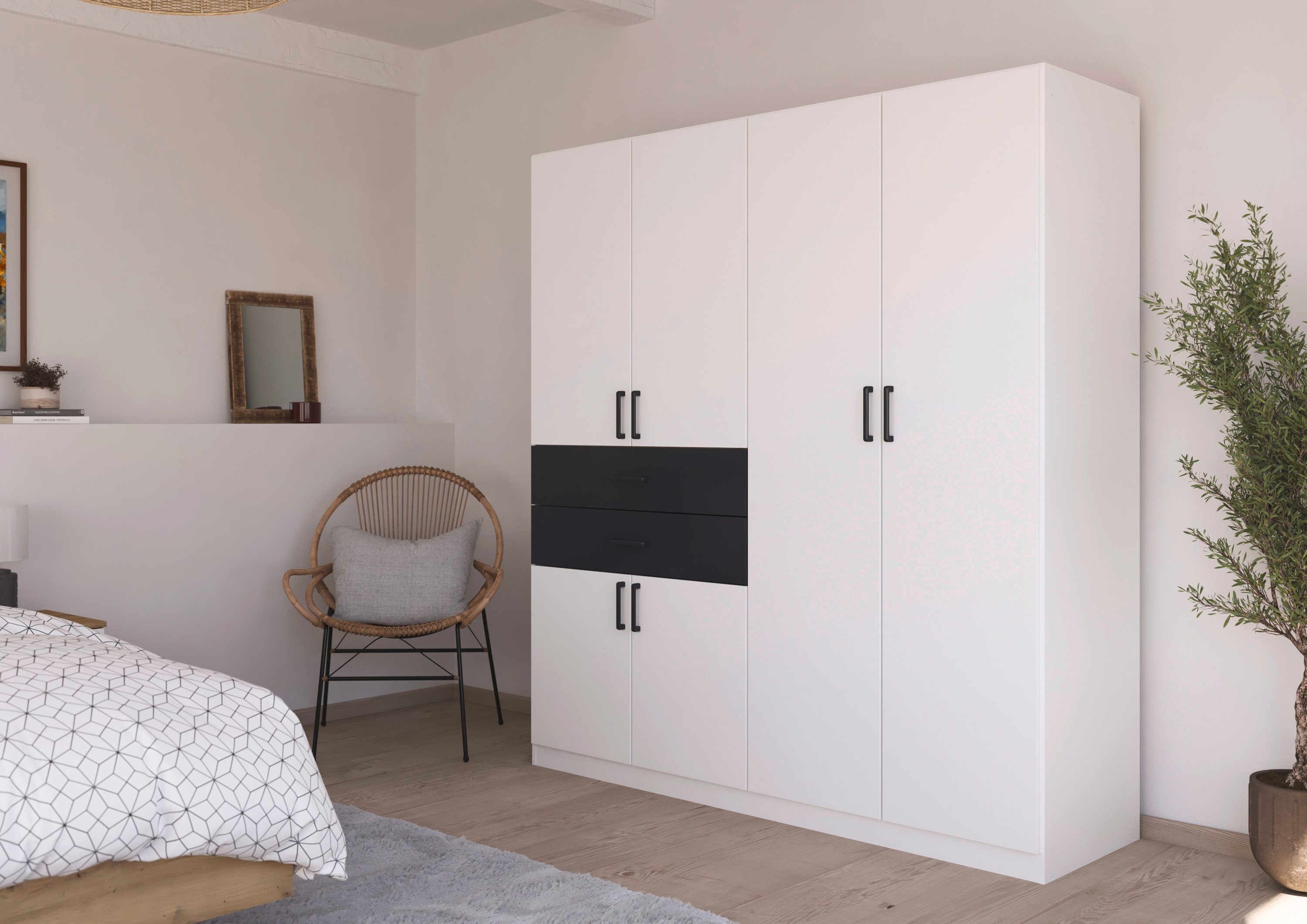 rauch Drehtürenschrank "Kleiderschrank Schrank Garderobe MAIKA mit Dekor-Fr günstig online kaufen