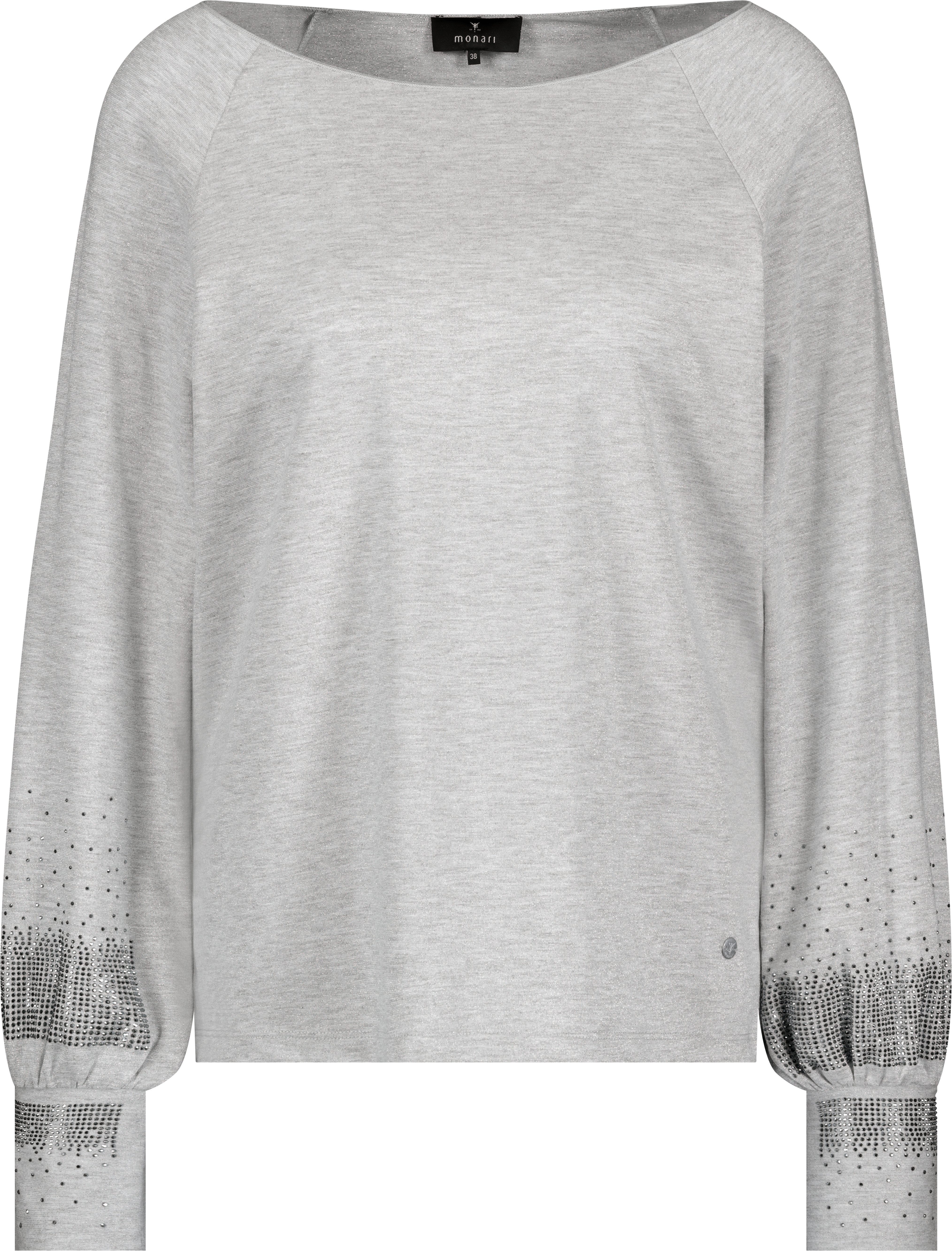 Monari Langarmshirt mit Strasssteinen günstig online kaufen