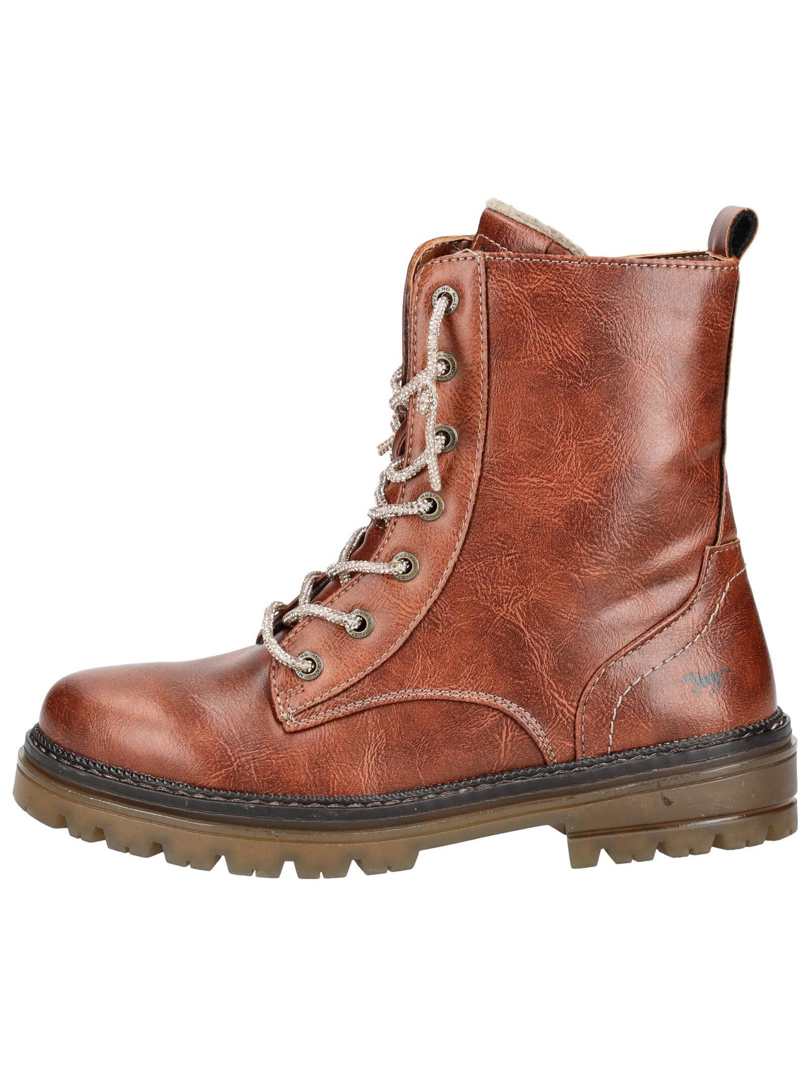 Mustang Shoes Schnürboots, Stiefelette, Blockabsatz, mit günstig online kaufen