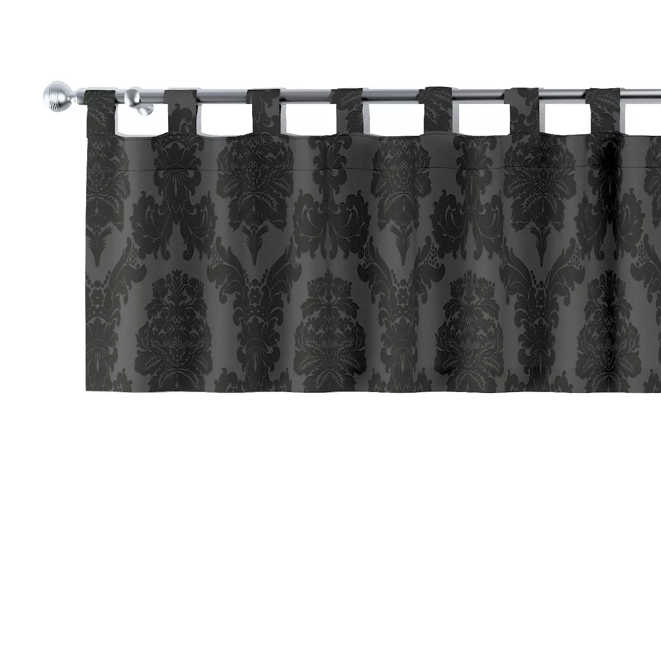 Kurzgardine mit Schlaufen, schwarz, 130 x 40 cm, Damasco (613-32) günstig online kaufen