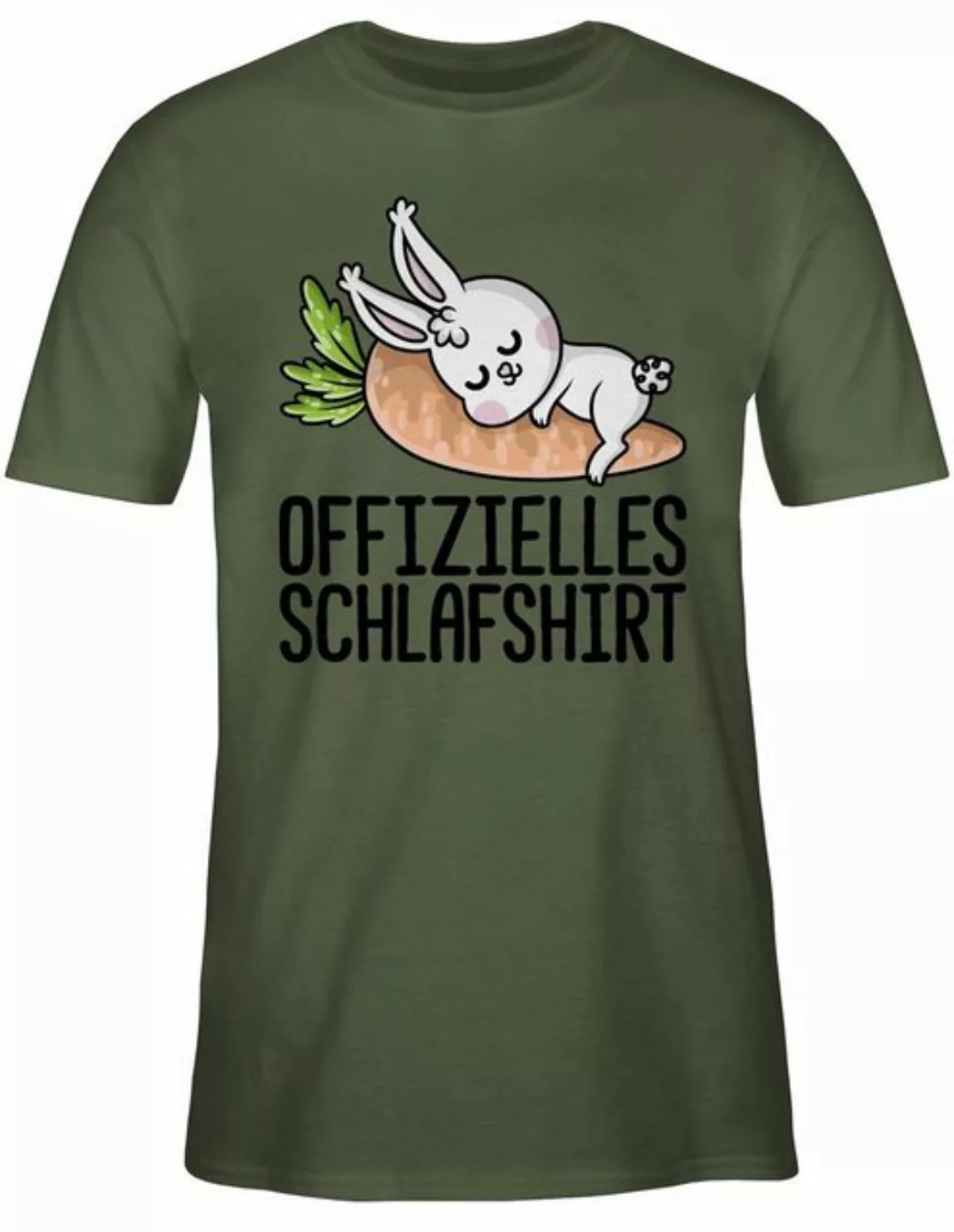 Shirtracer T-Shirt Offizielles Schlafshirt mit Hase schwarz Sprüche Stateme günstig online kaufen