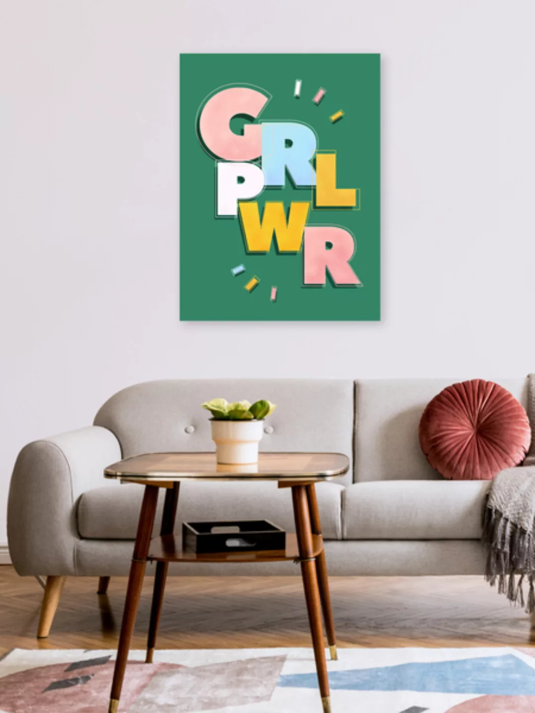 Poster / Leinwandbild - Girl Power - Green günstig online kaufen