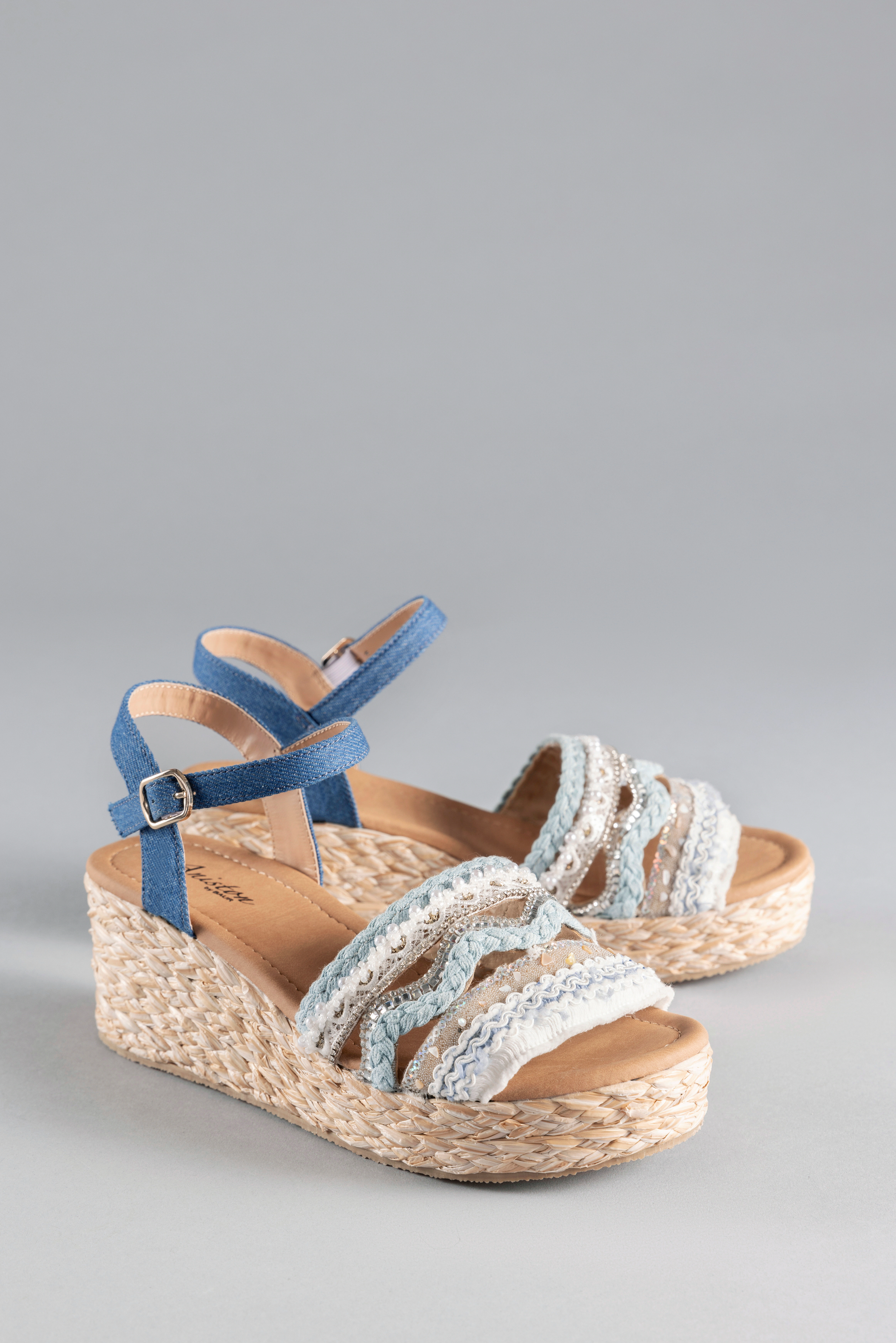 Aniston SHOES Keilsandalette, Sandale, Sommerschuh, Pailletten günstig online kaufen