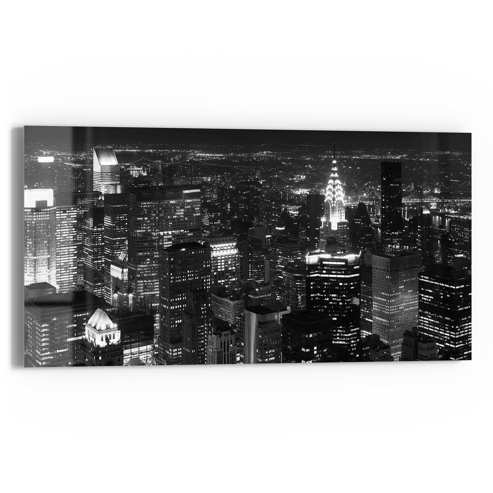 DEQORI Glasbild 'Nächtliches Manhattan', 'Nächtliches Manhattan', günstig online kaufen