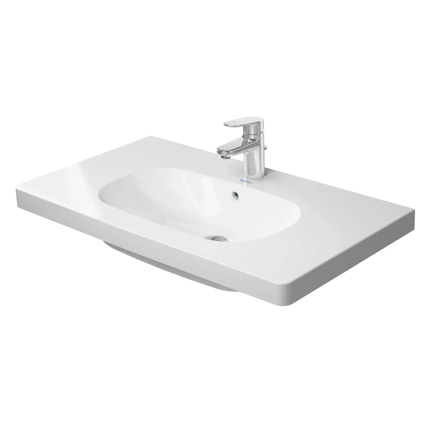 Duravit Möbelwaschbecken D-Code 85 cm Weiß mit 1 Hahnloch günstig online kaufen