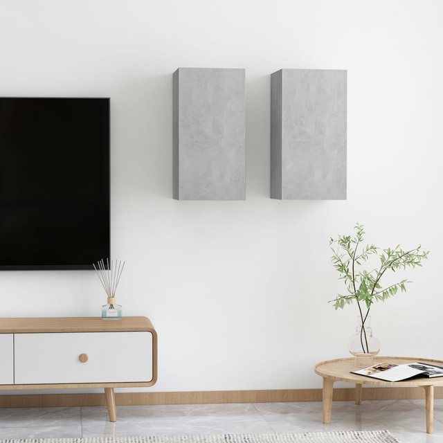 Tv-schränke 2 Stk. Betongrau 30,5x30x60 Cm Spanplatte günstig online kaufen