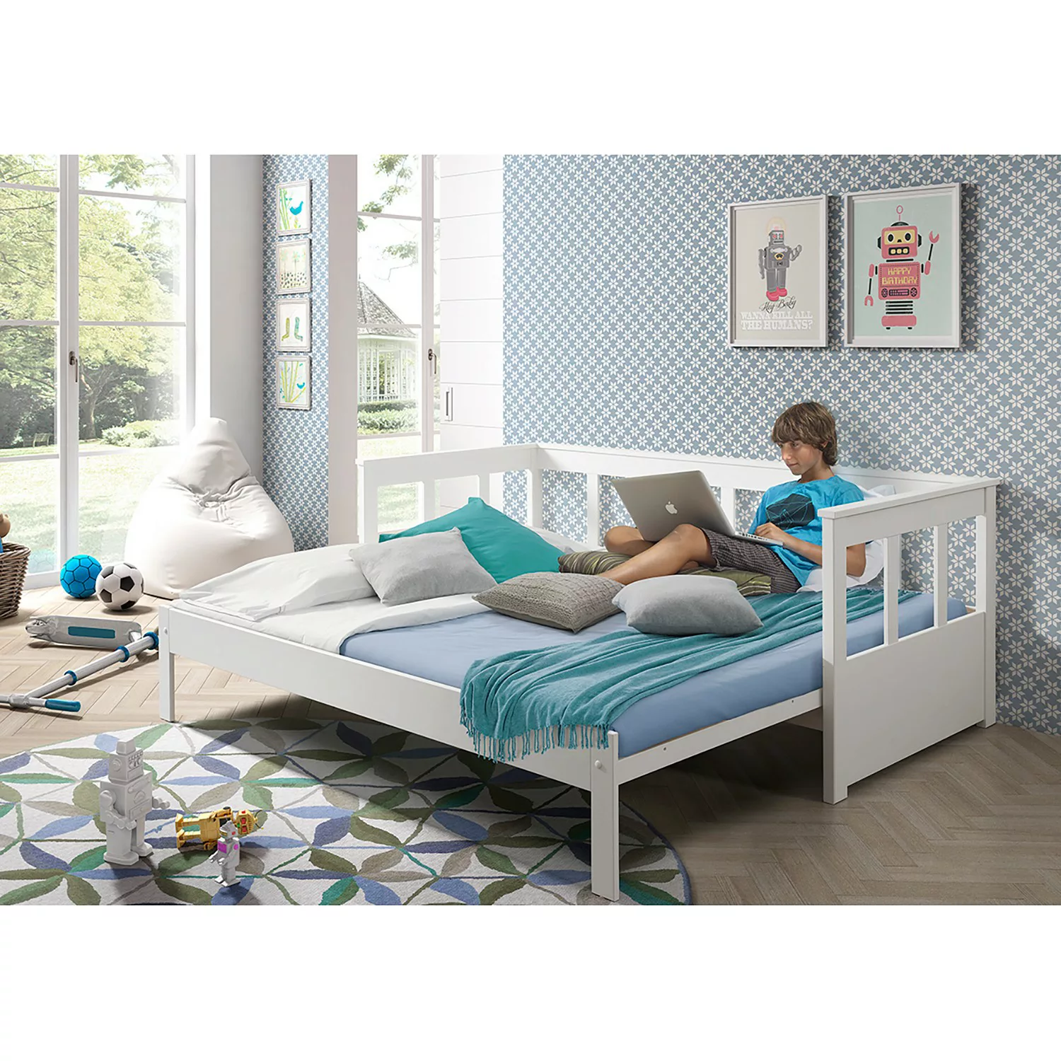 Vipack Bett »Vipack Pino«, Kojenbett mit Sprossen, LF 90x200 cm zum auszieh günstig online kaufen
