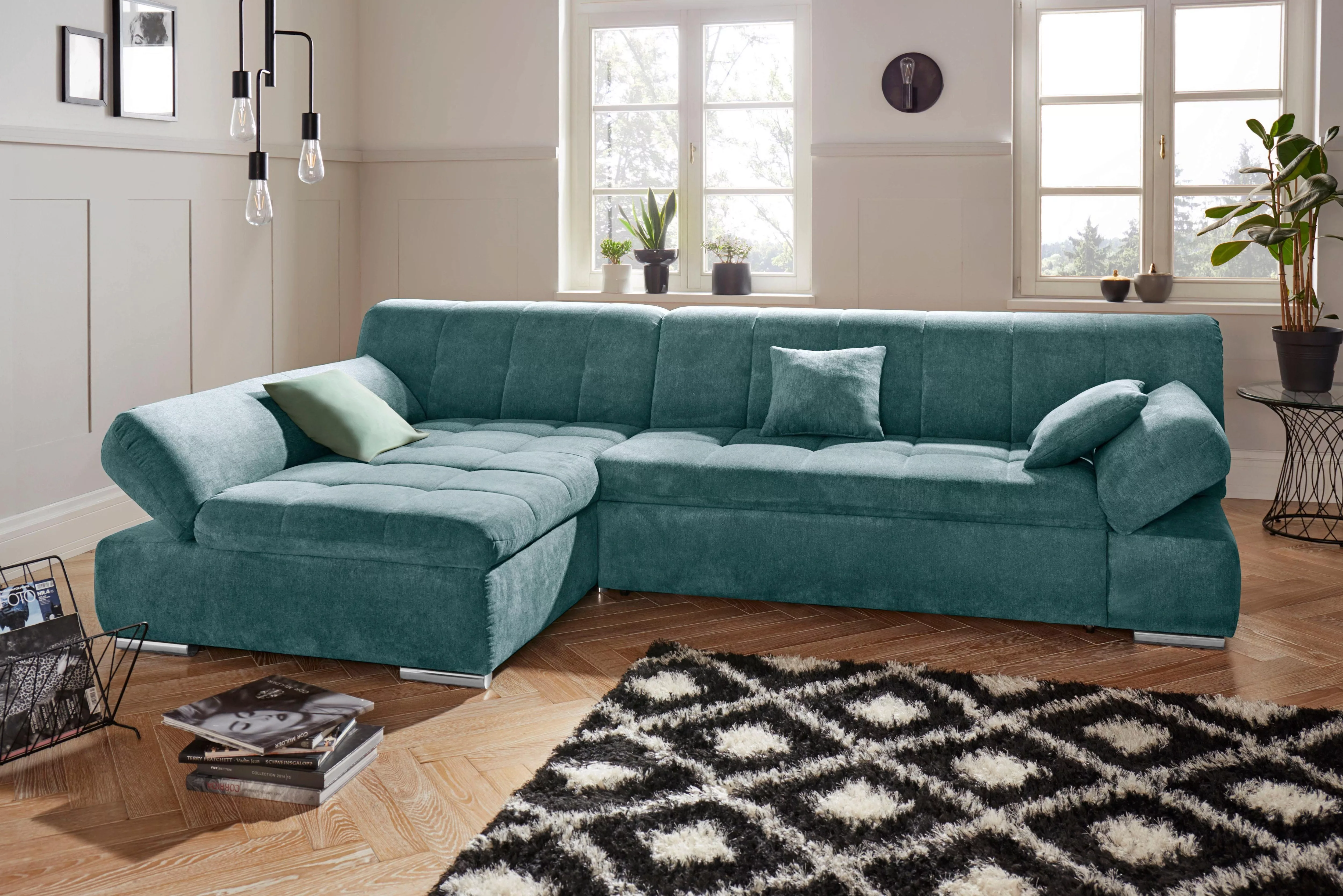 DOMO collection Ecksofa »Mona L-Form«, wahlweise mit Bettfunktion günstig online kaufen