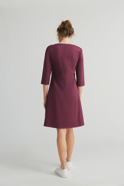 Damen 3/4 Arm V-neck Kleid Bio-baumwolle Jersey Sommerkleid 1737 günstig online kaufen