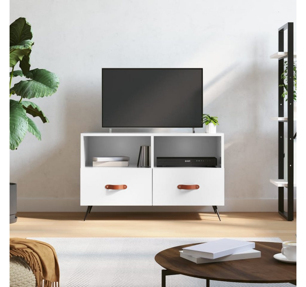 vidaXL TV-Schrank TV-Schrank Hochglanz-Weiß 80x36x50 cm Spanplatte günstig online kaufen