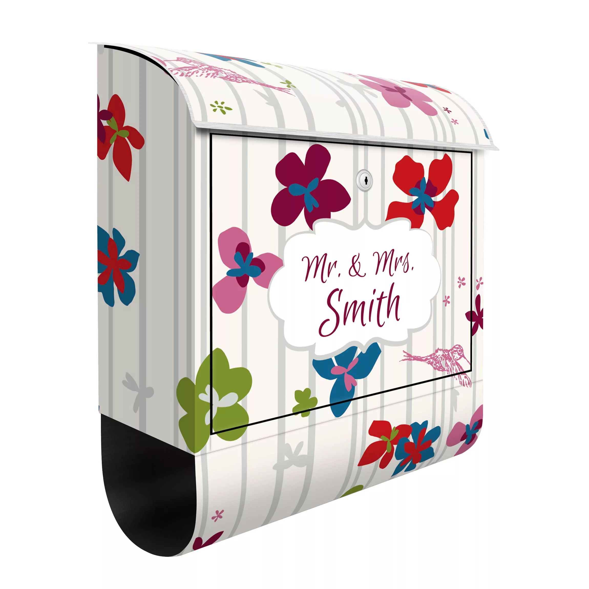 Briefkasten mit eigenem Text Wunschtext No.523 Kreise Floral Pattern 12er S günstig online kaufen