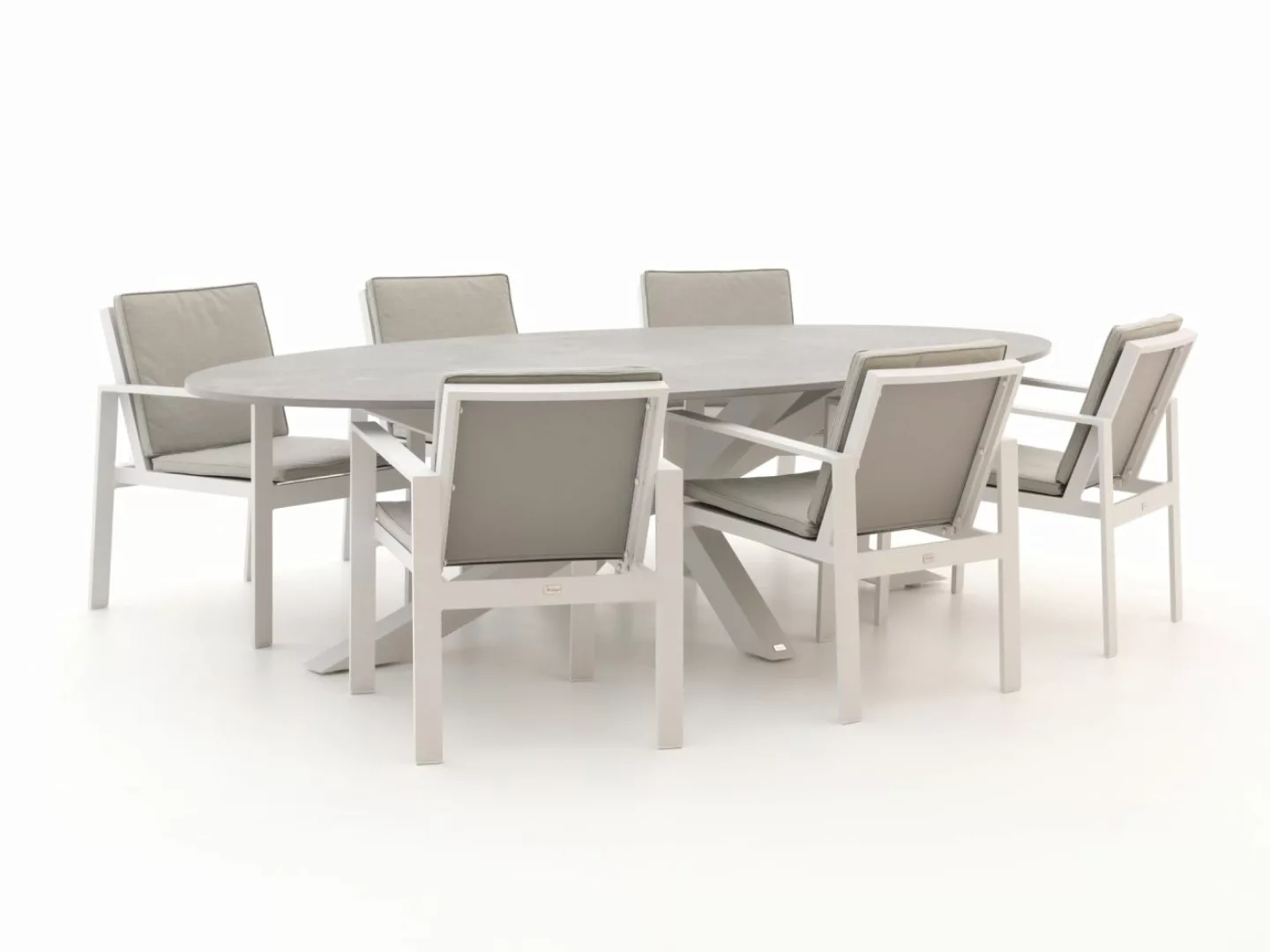 Bellagio Vezzano/Induno Ellips 280 cm Gartenmöbel-Set 7-teilig günstig online kaufen
